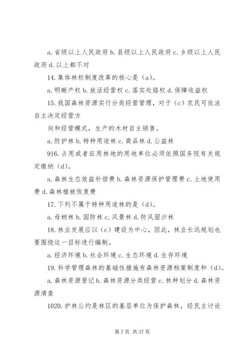 乡镇林业工作站站长应知应会1000题.docx