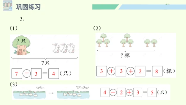 （2024年新版）人教版数学一年级上册2.4.2整理和复习（2）课件(共25张PPT)