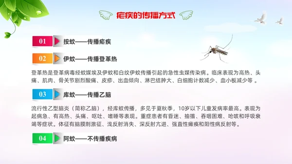 疟疾防治知识课件清新展板渐变疾病知识PPT