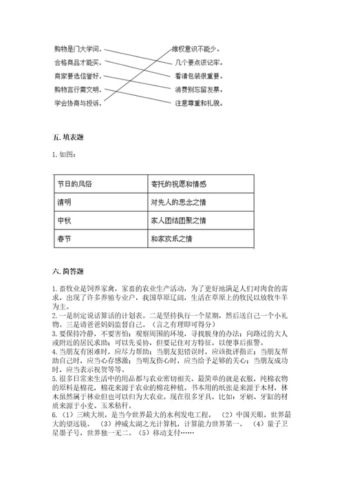 部编版四年级下册道德与法治期末测试卷网校专用