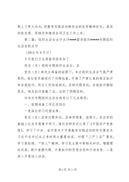 组织生活会点评点样稿.docx