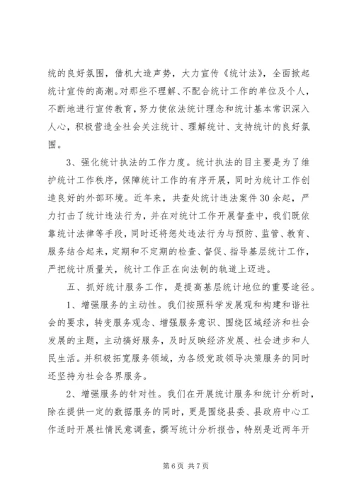 县统计局统计巡查工作汇报材料.docx