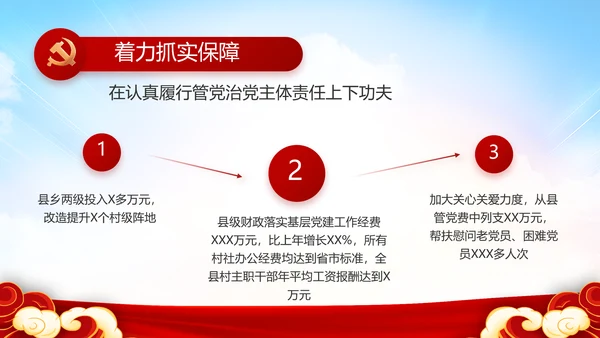 红色喜庆检查院工作汇报总结动态PPT模板