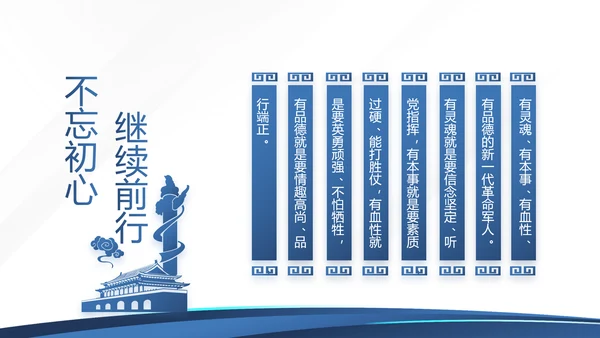 蓝色党支部党建年终述职报告工作总结动态PPT