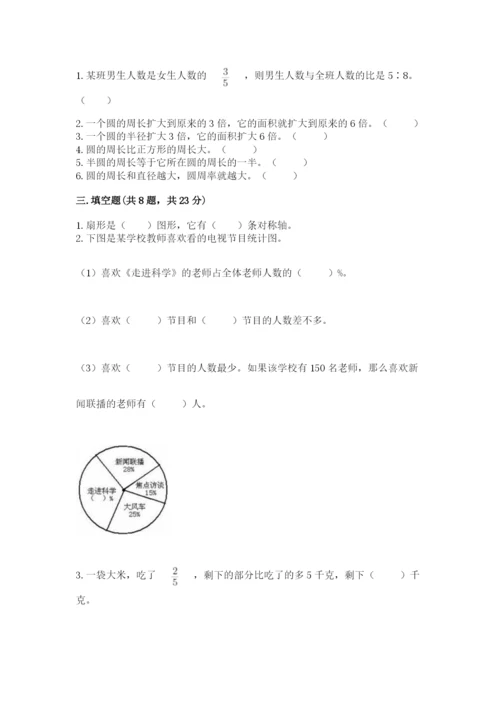 人教版六年级上册数学期末测试卷（黄金题型）word版.docx
