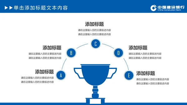中国建设银行建行总结汇报PPT模板