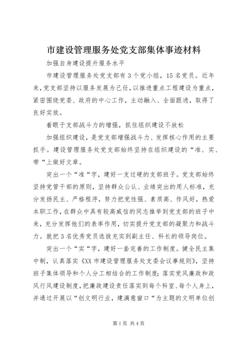 市建设管理服务处党支部集体事迹材料.docx