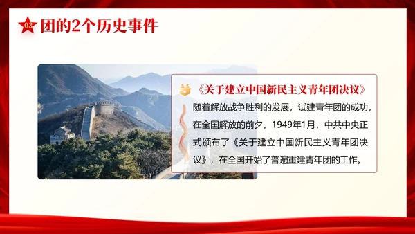 中国共青团发展史历程团课共青团团课PPT课件