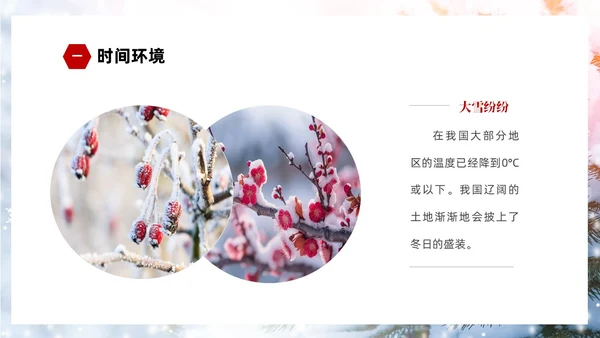 白色简约实拍雪景中国传统节气大雪节气介绍PPT