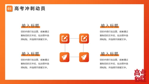 高考必胜百日誓师考前动员大会通用PPT模板