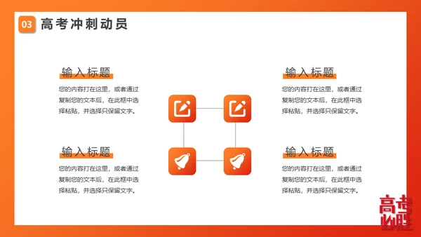 高考必胜百日誓师考前动员大会通用PPT模板