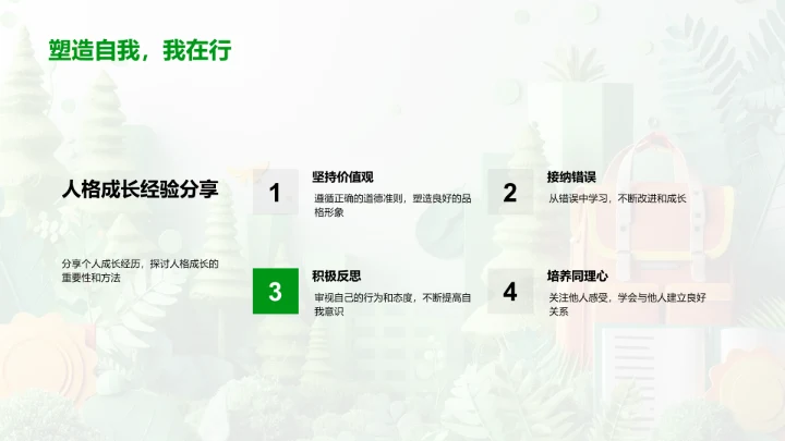 初三生活总结报告PPT模板