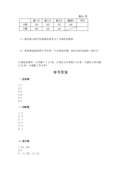 人教版四年级下册数学期末测试卷（b卷）word版.docx