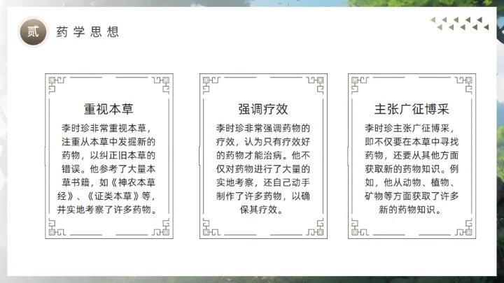 李时珍介绍中医药通用PPT模板