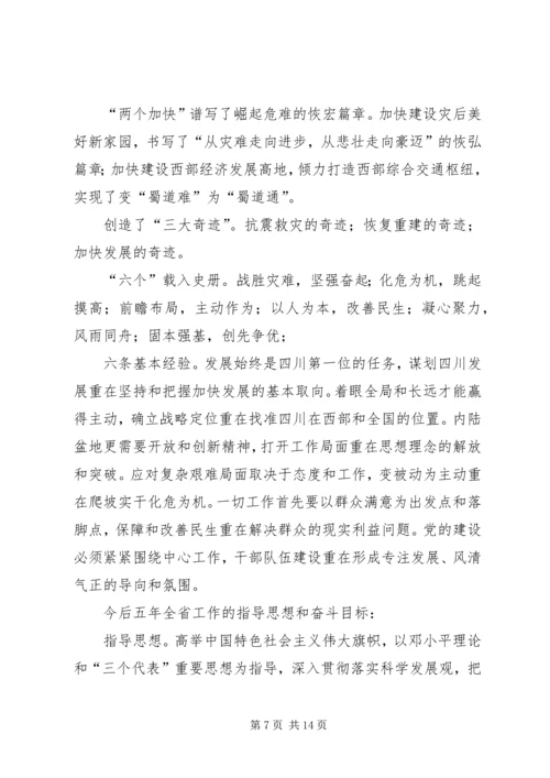 省第十次党代会精神学习体会.docx