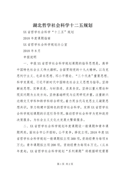 湖北哲学社会科学十二五规划 (3).docx