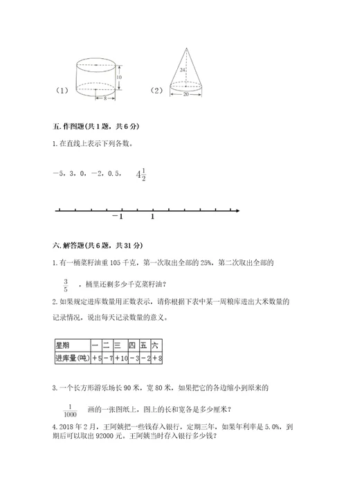 小学升中学数学试卷附答案典型题