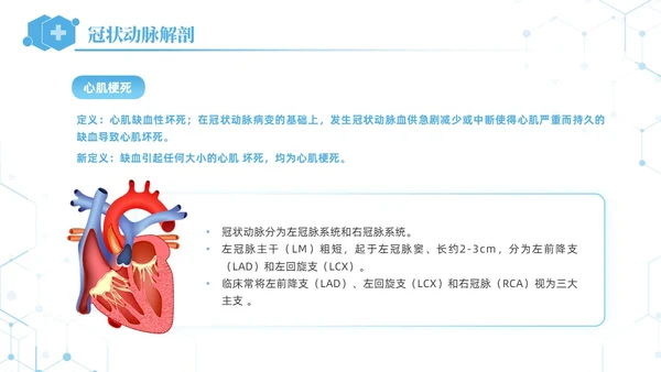 蓝色简约急性心肌梗死培训课件PPT模板