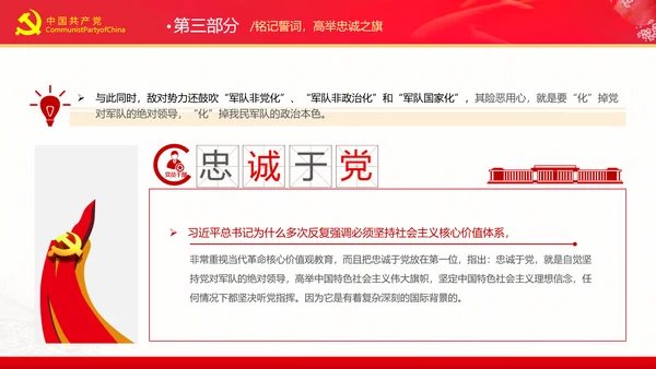 重温入党誓词永远忠诚于党党建党政党课PPT
