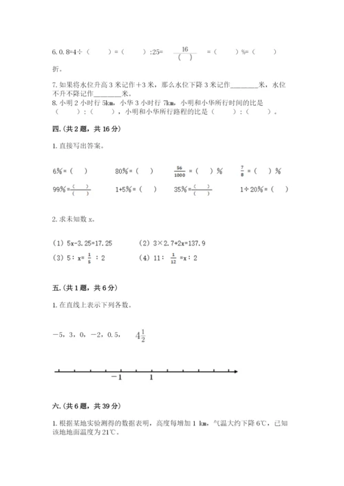 苏教版数学六年级下册试题期末模拟检测卷（有一套）.docx