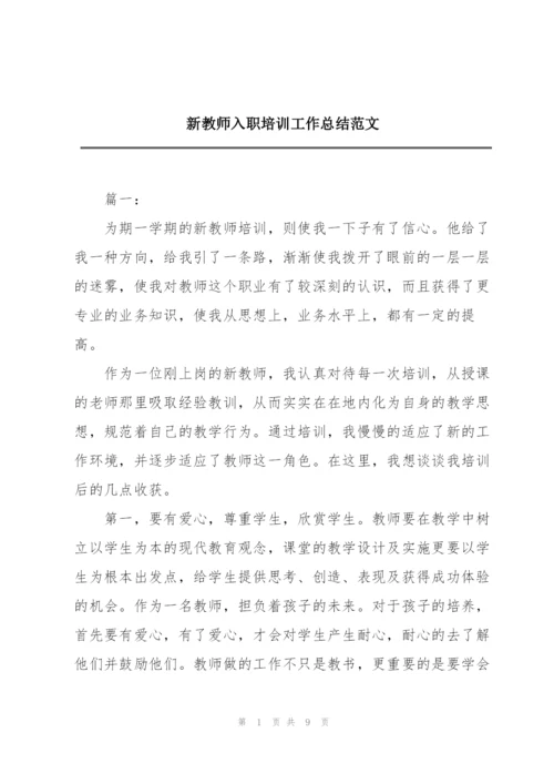 新教师入职培训工作总结范文.docx