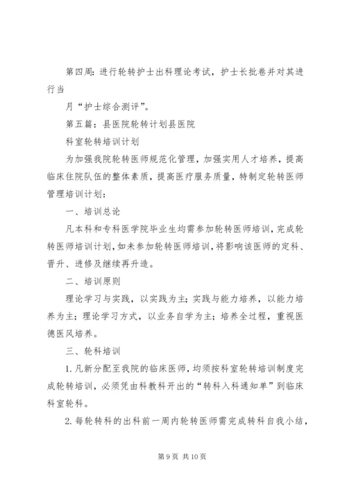 红兴隆中心医院轮转培训计划精编.docx