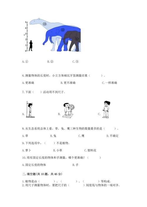 教科版一年级上册科学期末测试卷精品（黄金题型）.docx