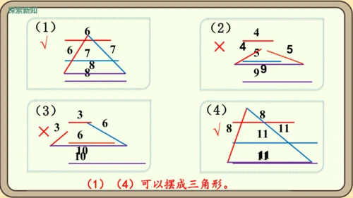 人教版数学四年级下册5.2    三角形三边关系课件(共25张PPT)