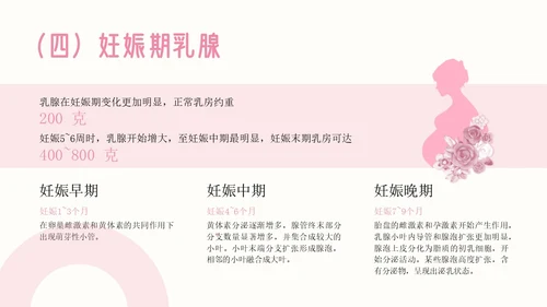 粉色插画简约商务乳房护理乳腺护理培训PPT模板