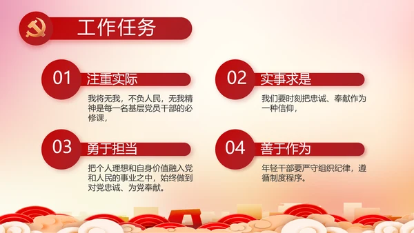 红色党建城镇化建设重要任务动态PPT