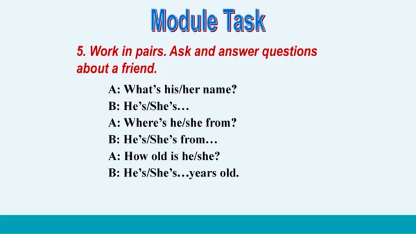 【轻松备课】外研版初中英语七年级上Module 1 Unit 3教学课件