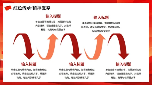 红色渐变党政风党政党课学习PPT模板