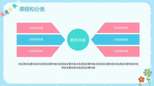 蓝色卡通早教儿童教育机构介绍PPT模板
