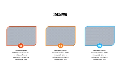 项目进度-简约商务3项PPT