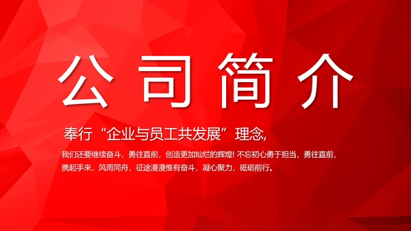 红色喜庆公司企业宣传简介介绍PPT模板