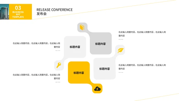 欧美风灰黄色简约商务工作汇报通用PPT模板
