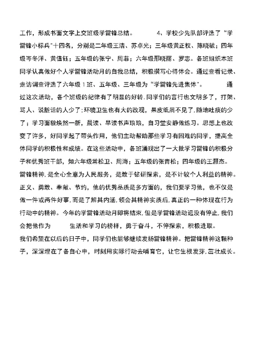 XX年学雷锋志愿者活动总结 (3)