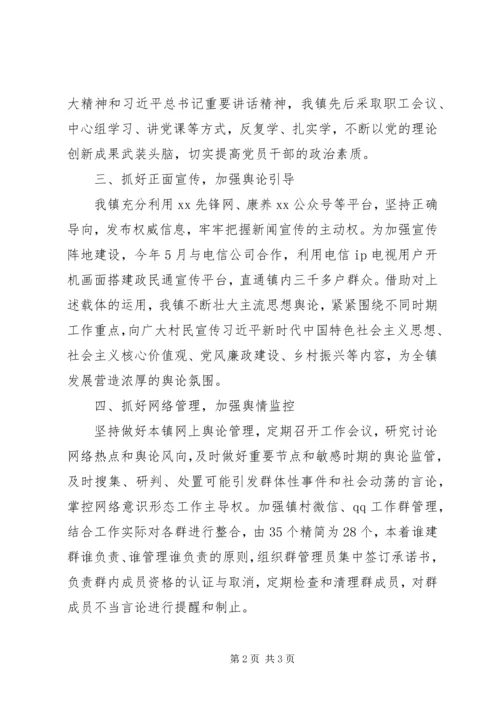 乡镇某年上半年意识形态工作总结.docx