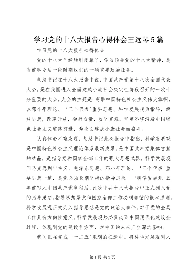 学习党的十八大报告心得体会王远琴5篇 (3).docx