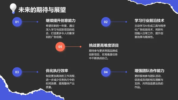 紫色创意风广告人通用年终述职汇报PPT模板