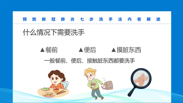 七步洗手法PPT课件模版