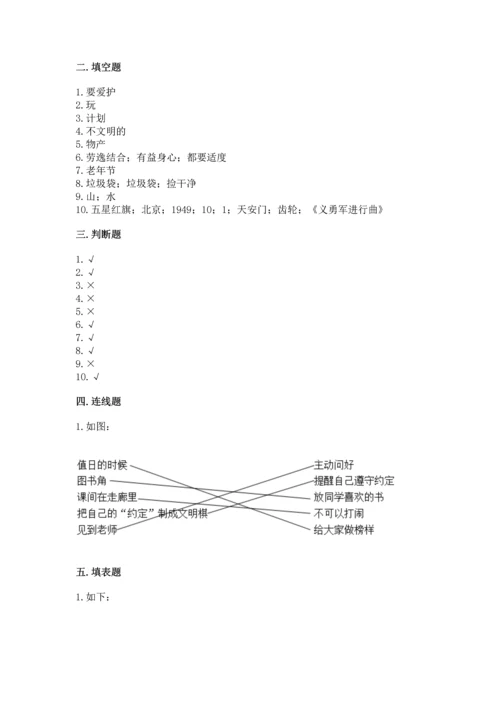 部编版二年级上册道德与法治 期末测试卷附完整答案（名校卷）.docx