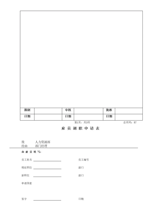 人力资源运作标准手册