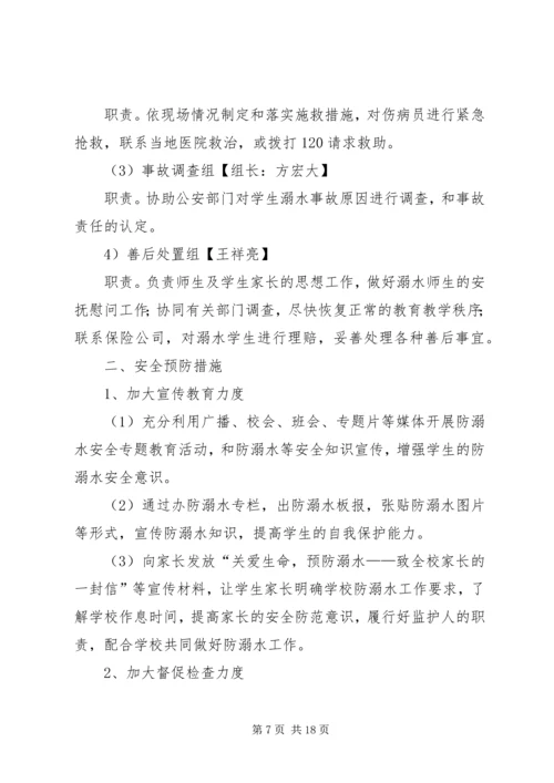 西河头小学防溺水工作安全应急预案.docx