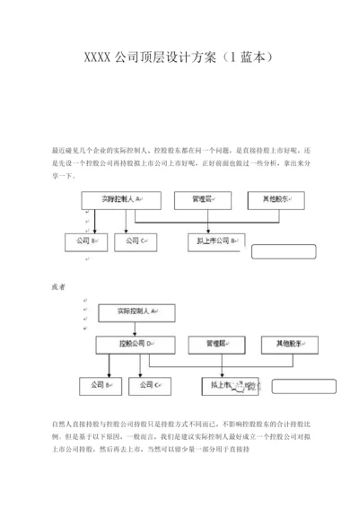 XXXX公司顶层设计方案.docx