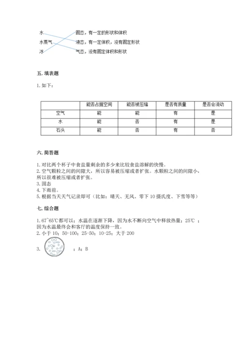 教科版三年级上册科学《期末测试卷》精品加答案.docx