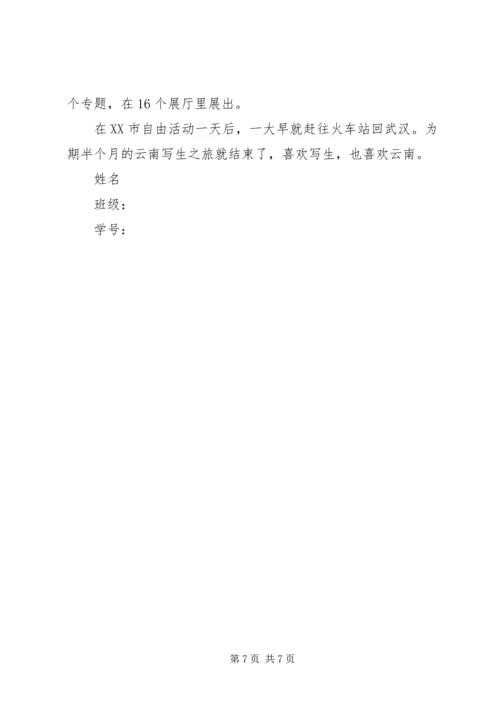 云南西双版纳写生考察报告_2.docx