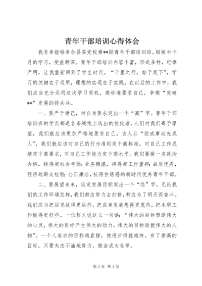 青年干部培训心得体会 (2).docx