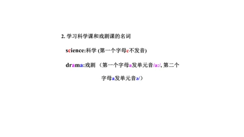 Unit 3  What subject do you like best? 单元知识梳理（单词+句