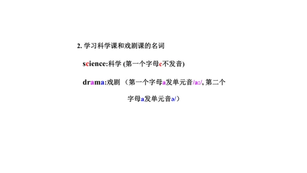 Unit 3  What subject do you like best? 单元知识梳理（单词+句